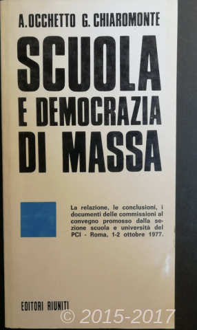 Copertina di SCUOLA E DEMOCRAZIA DI MASSA